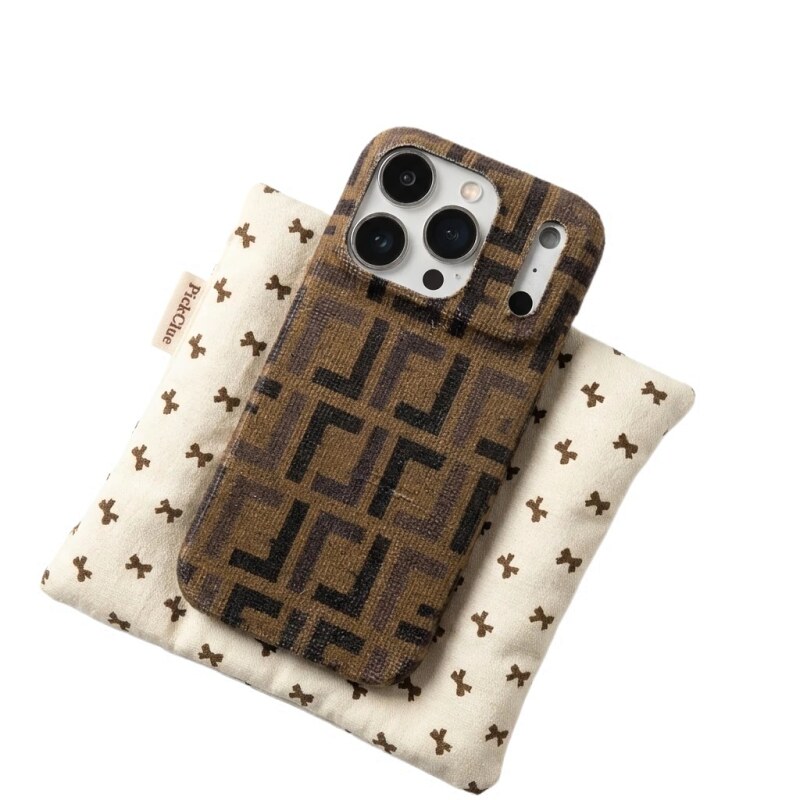Balenciaga Vintage Brown Checkered iPhone Case