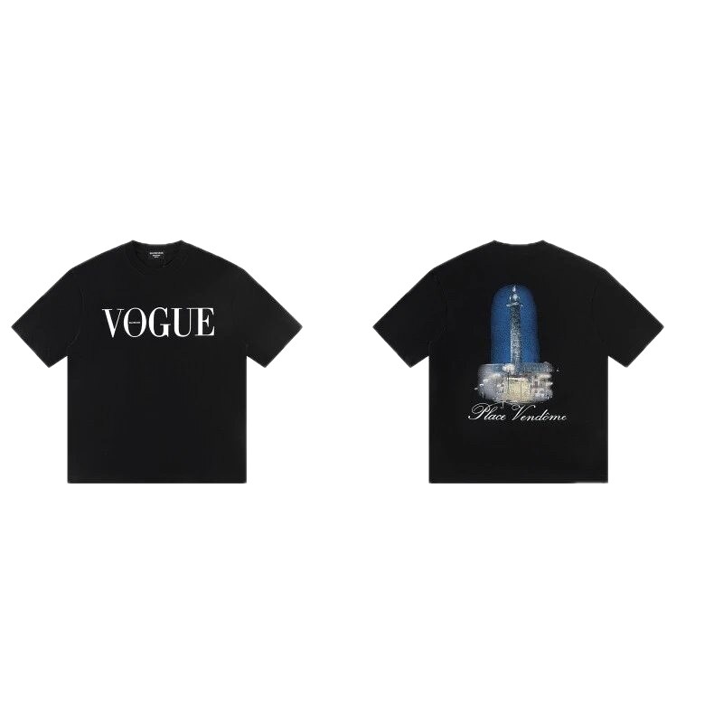 Balenciaga VOGUE Printed Black T-Shirt
