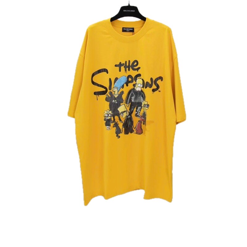 Balenciaga x The Simpsons Co-branded Yellow T-shirt