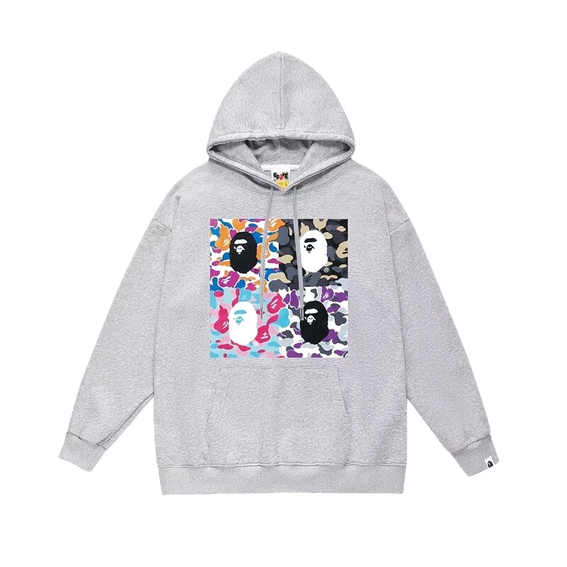 Bape Ape Camo Wind Grey Hoodie