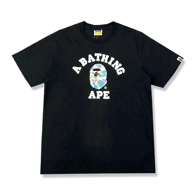 Bape Ape Camouflage Style Black T-shirt