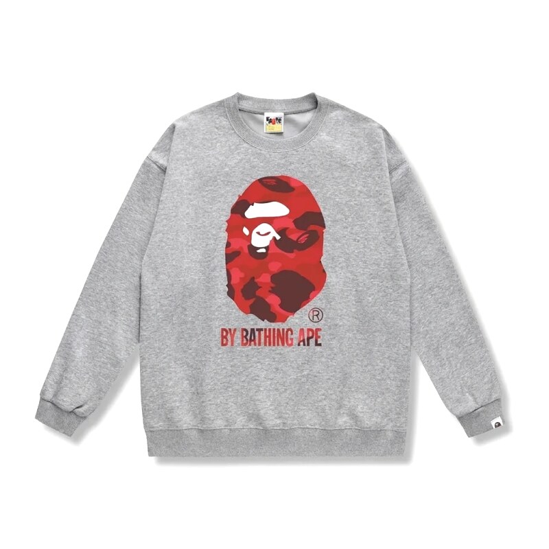 Bape Ape Head Camouflage Style Grey Sweatshirt