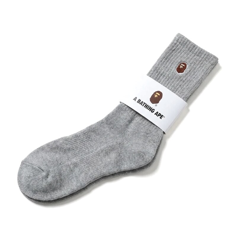 Bape Ape Head Grey Trendy Socks