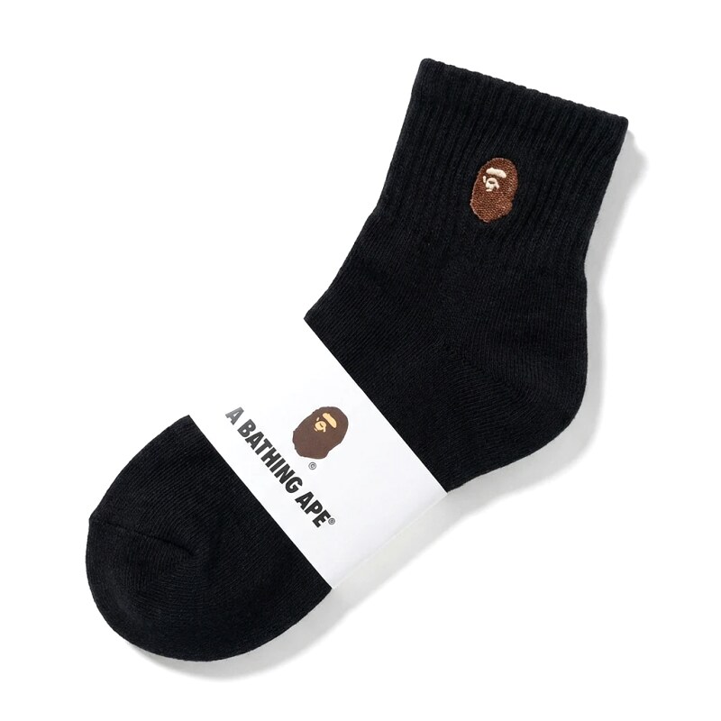 Bape Ape Head Minimalist Style Black Socks