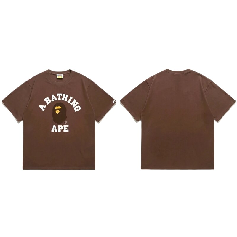 Bape Ape Head Retro Style Brown T-shirt