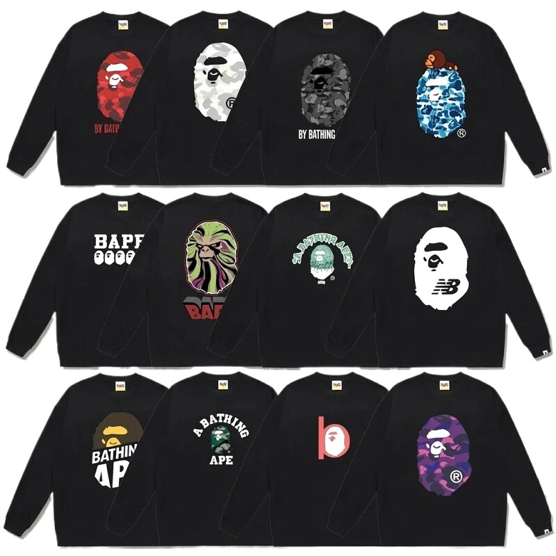 Bape Ape Head Trendy and Cool Black Sweatshirt