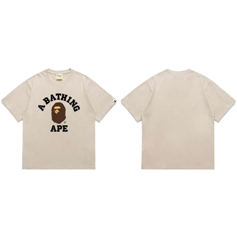 Bape Ape Head Trendy Beige T-shirt