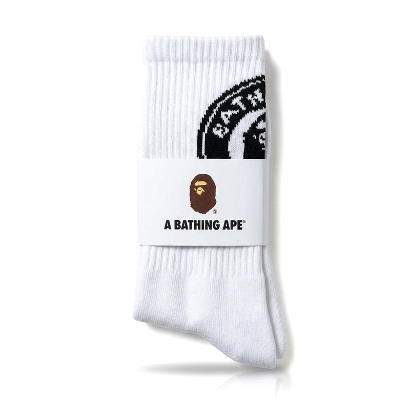 Bape Ape Head Trendy Socks (White)