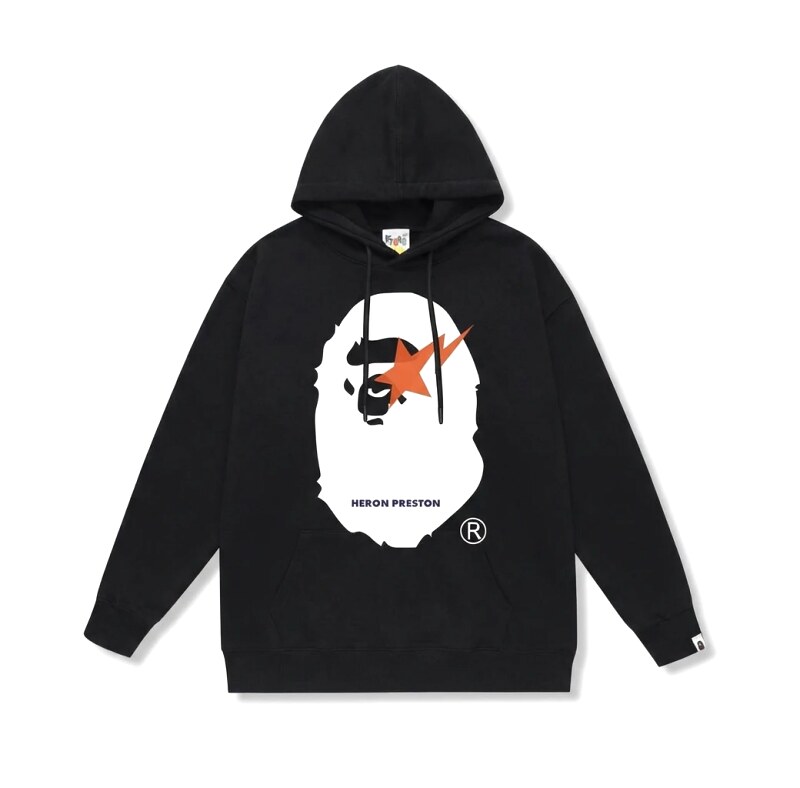 Bape Ape Retro Style Black Hoodie