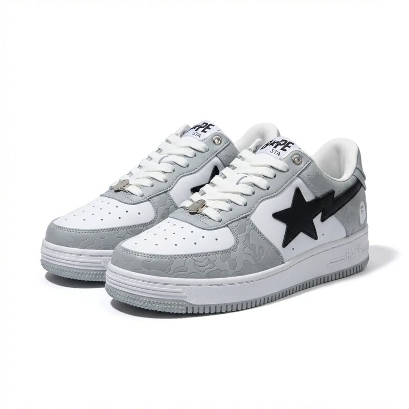 Bape Black and Grey Trendy Sports Shoes