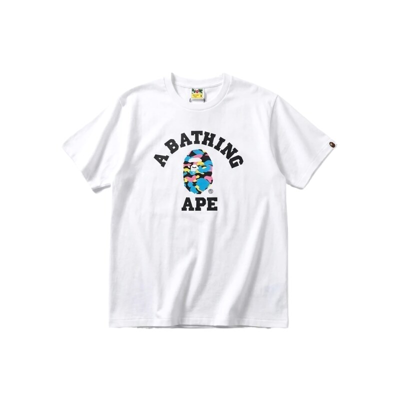 Bape Camouflage Alphabet White T-shirt