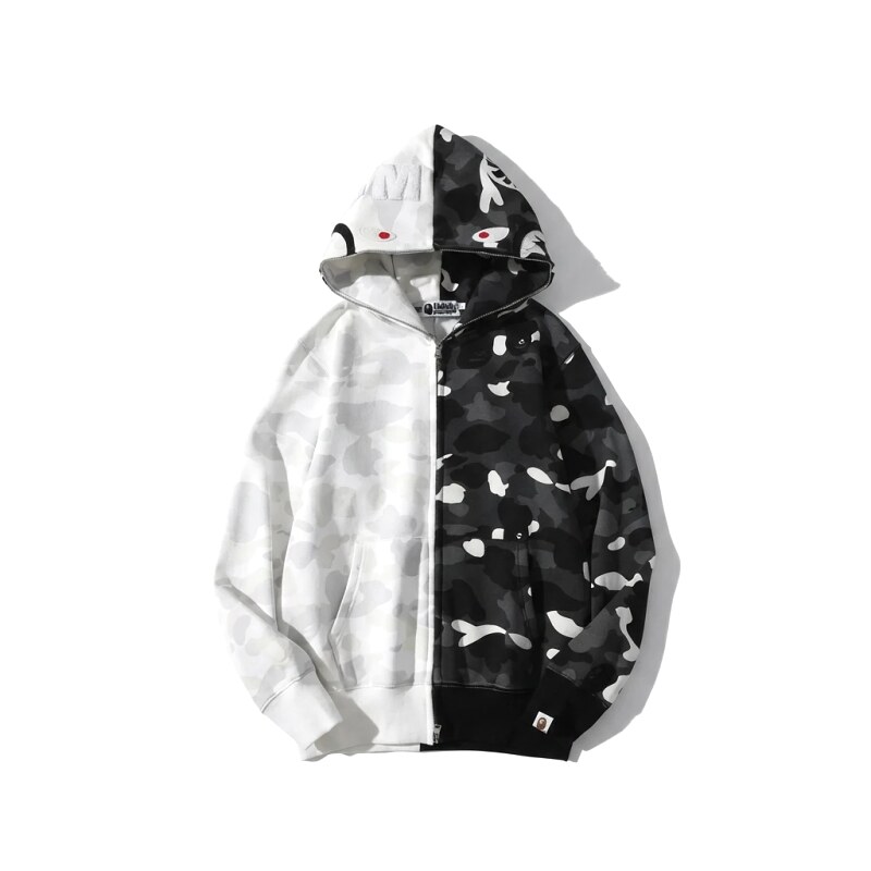 Bape camouflage patchwork style coat