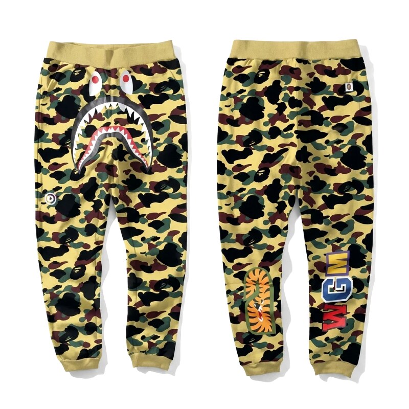 Bape camouflage shark pattern sweatpants