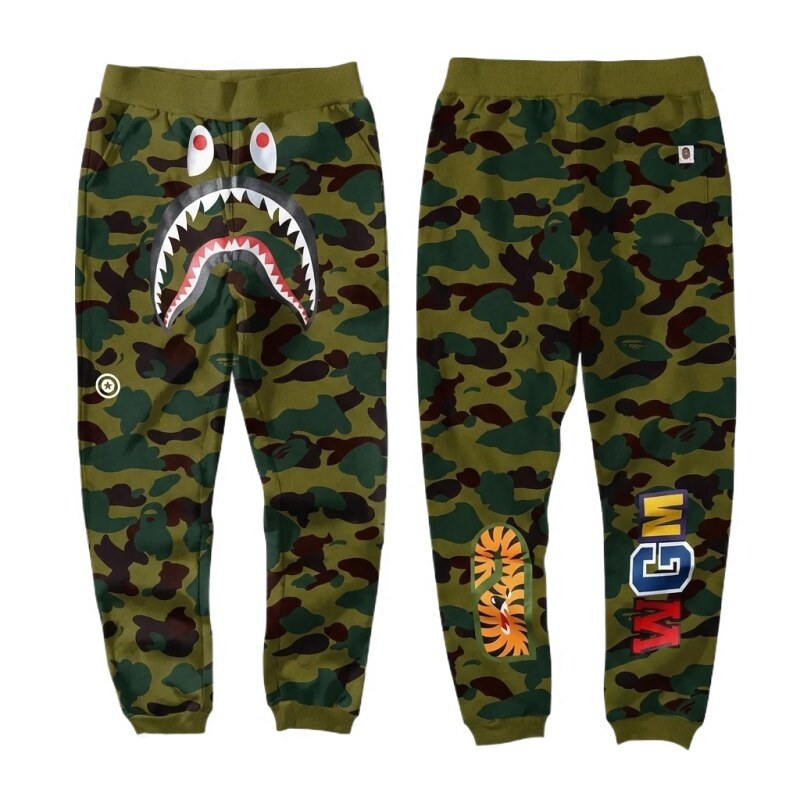 Bape camouflage shark-style sweatpants