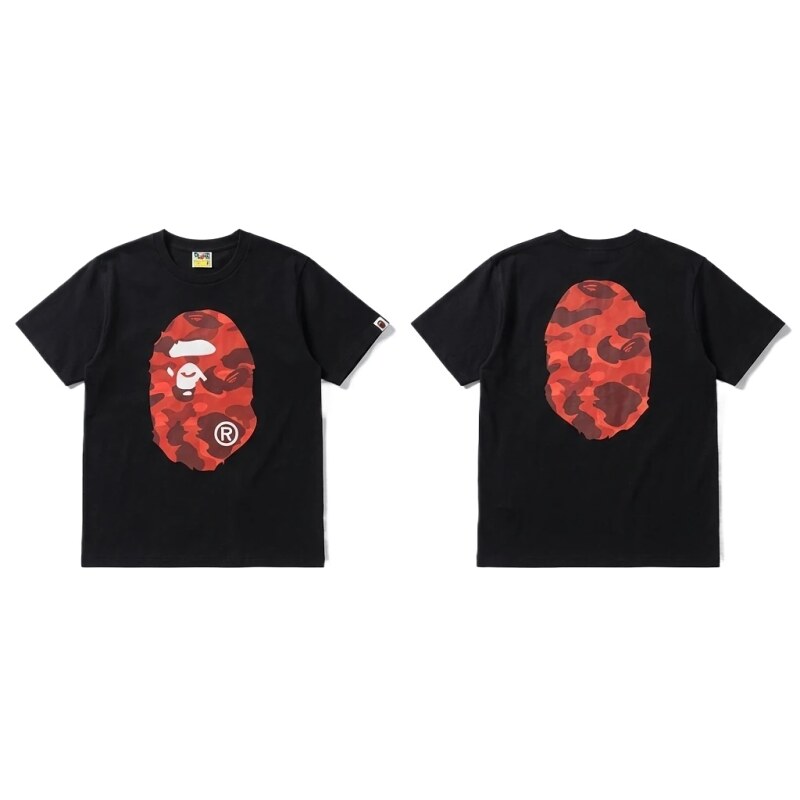 Bape camouflage style black T-shirt