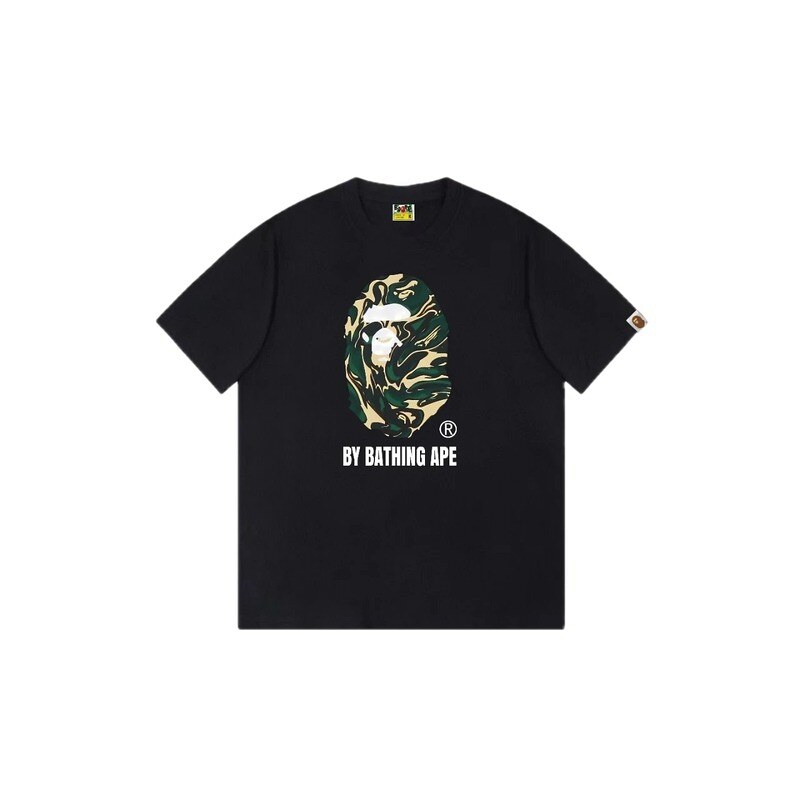 Bape camouflage style black T-shirt