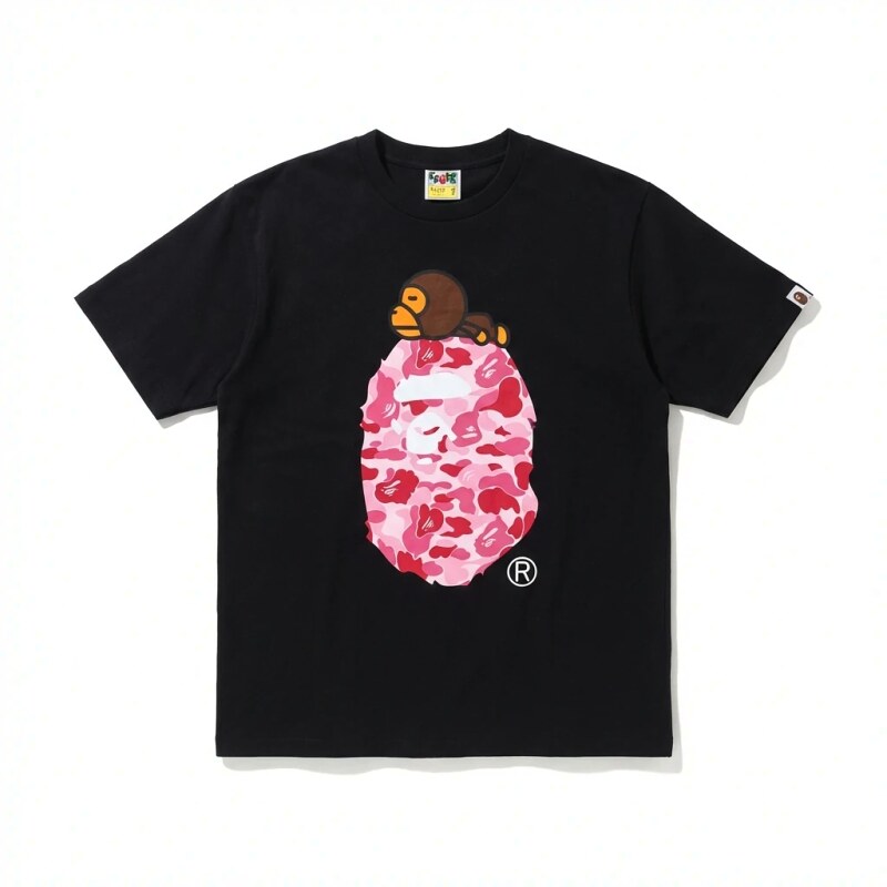 Bape camouflage style black T-shirt