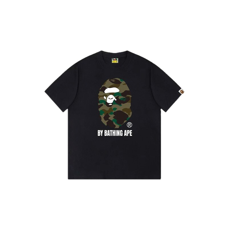 Bape camouflage style black T-shirt