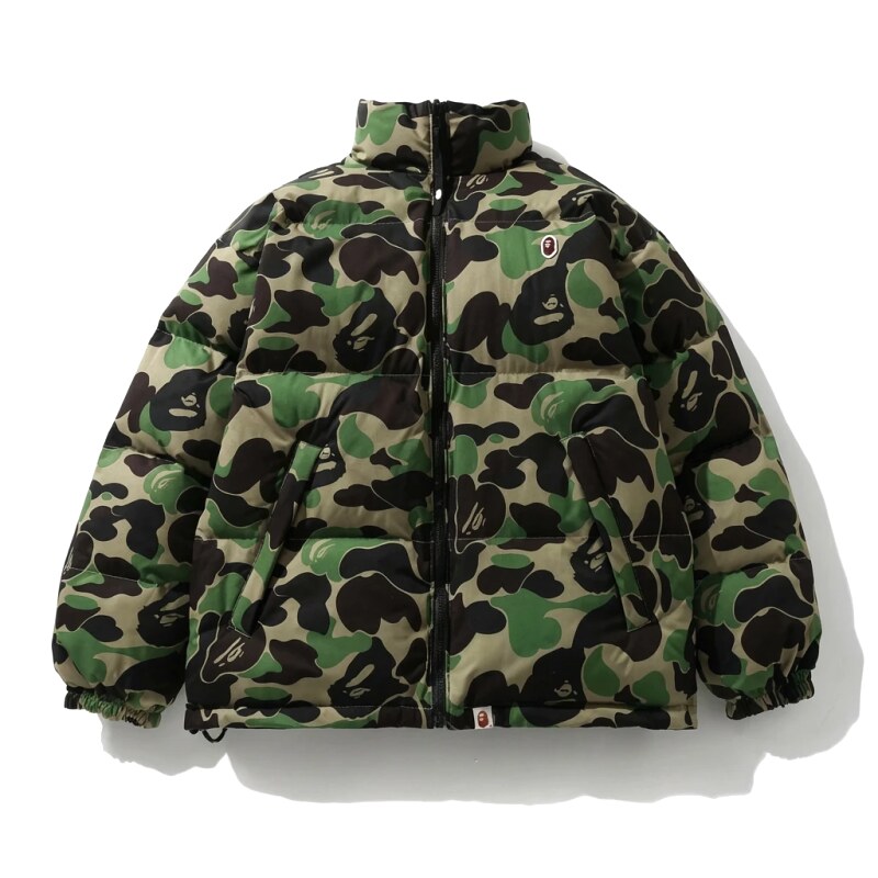 Bape camouflage-style down jacket