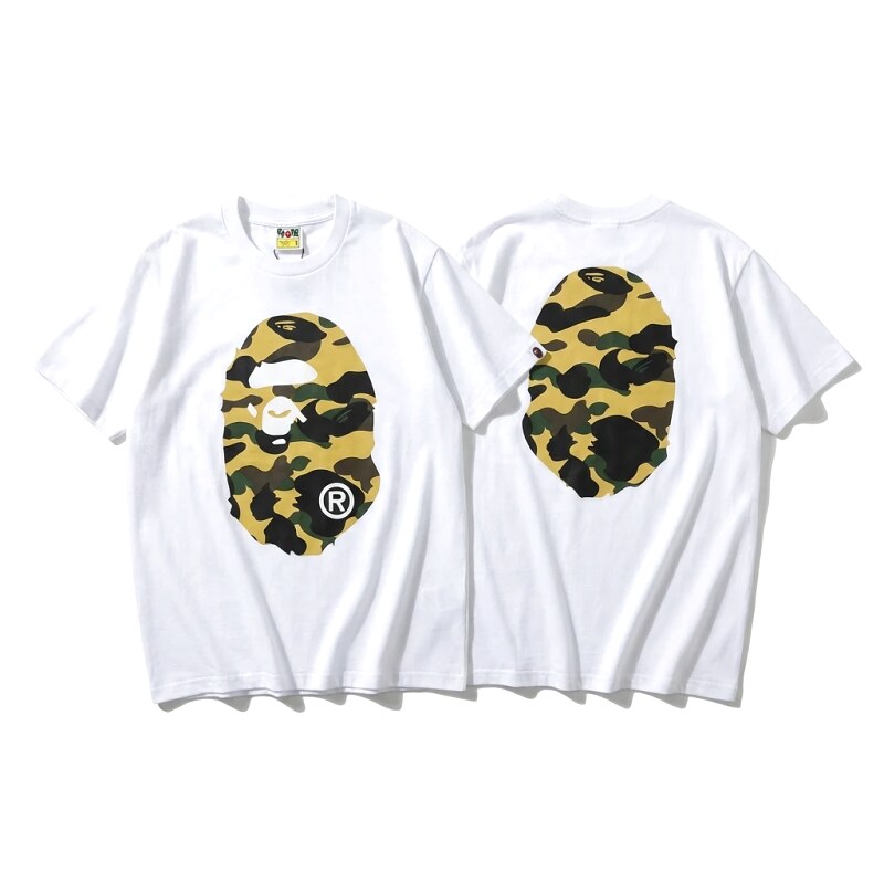 Bape camouflage style white T-shirt