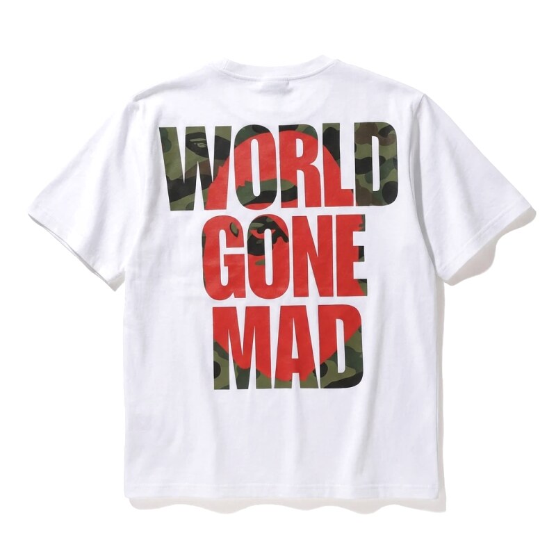 Bape camouflage style white T-shirt