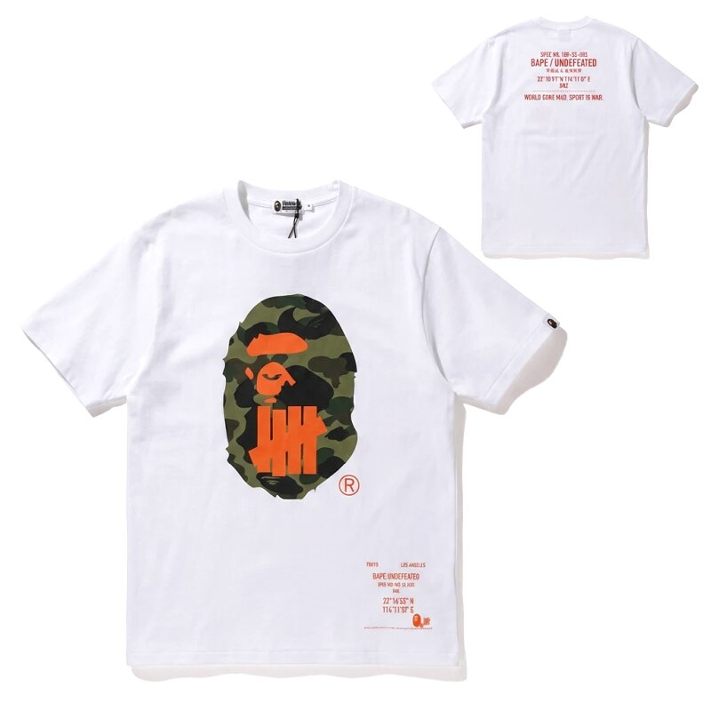 Bape camouflage style white T-shirt