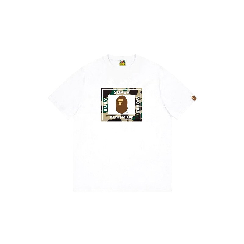 Bape camouflage-style white T-shirt