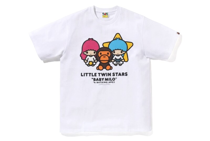 Bape cartoon and childlike white T-shirt