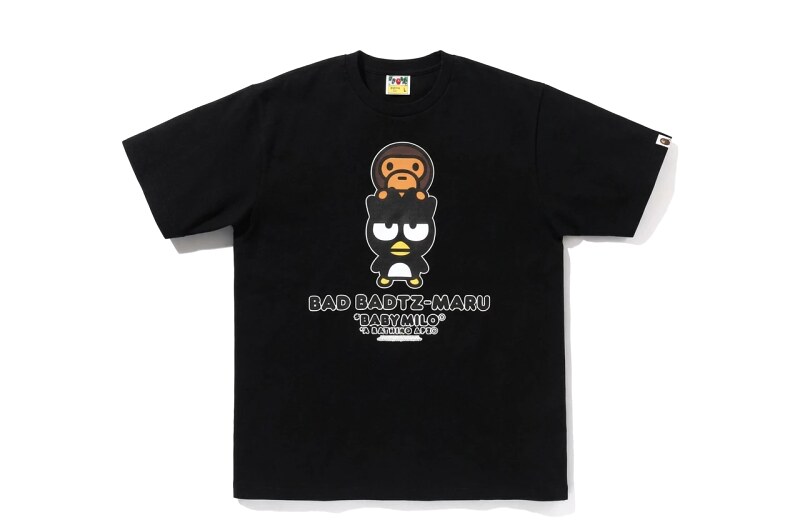 Bape Cartoon Trendy and Cool Style Black T-shirt