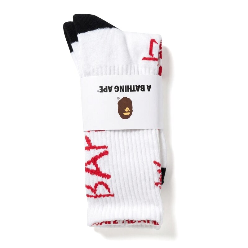 Bape Classic Trendy White Socks