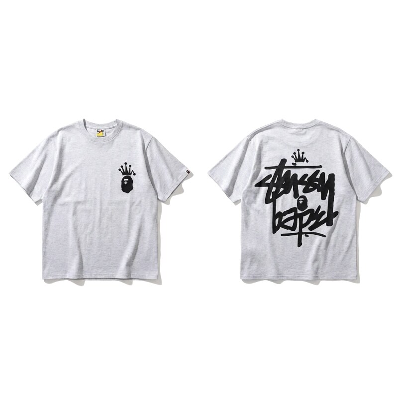 Bape Crown Trendy and Cool Style White T-shirt