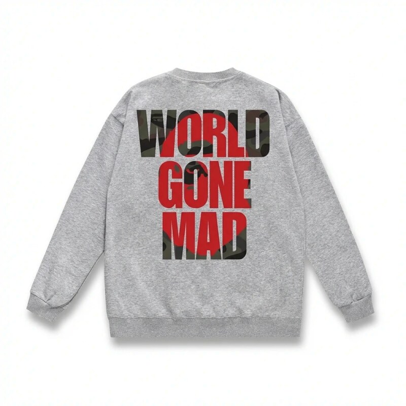Bape grey letter sweatshirt