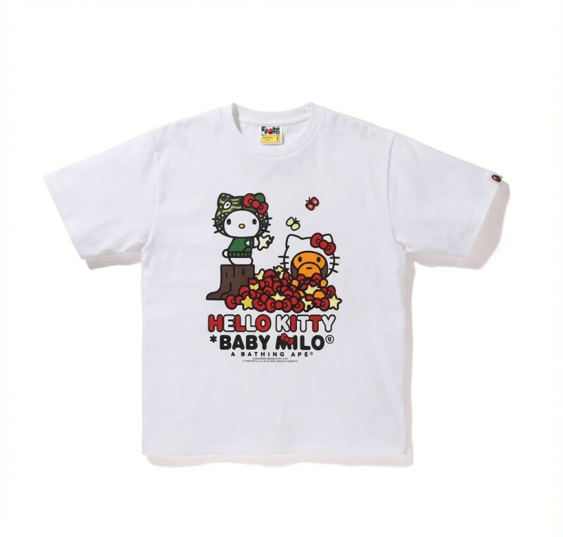Bape Hello Kitty Co-branded White T-shirt