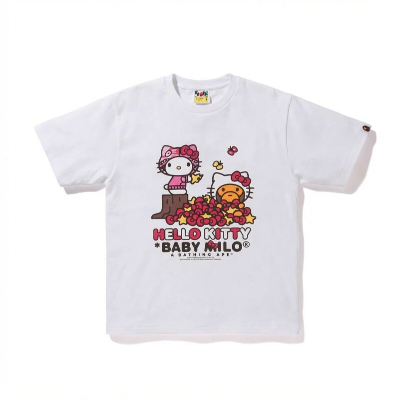 Bape Hello Kitty Co-branded White T-shirt