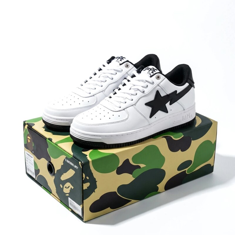 Bape Lightning Simple White Sneakers
