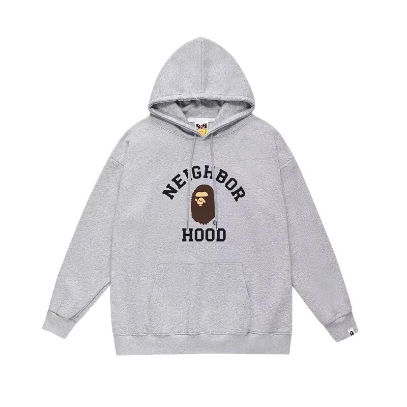 Bape Neighborhood grey hoodie