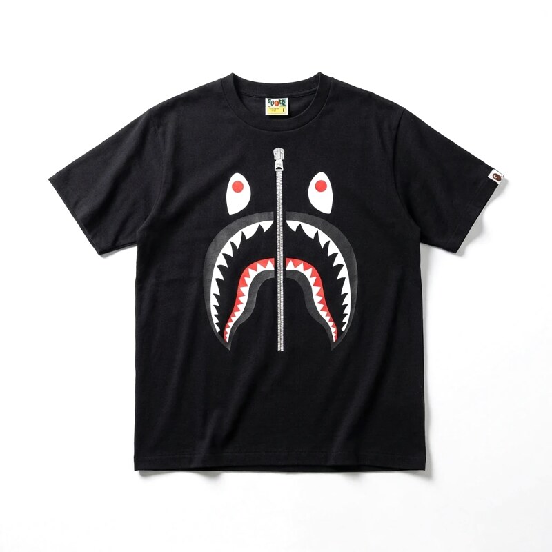 Bape Shark series black short-sleeved shirt