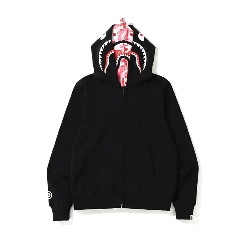 Bape Shark Series Black Streetwear Hoodie