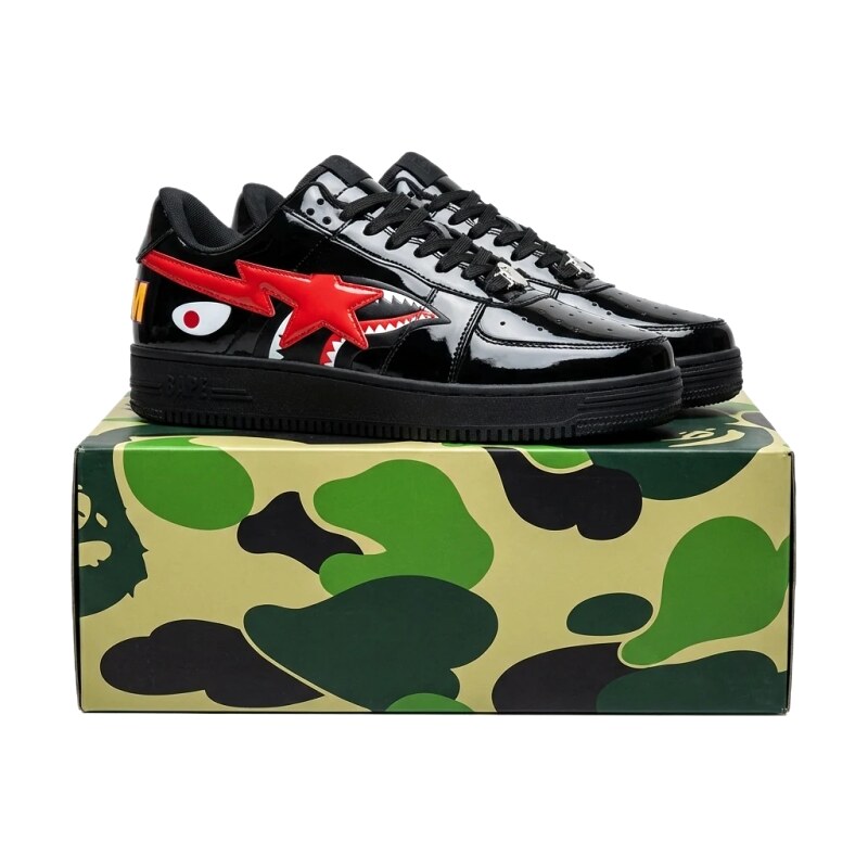 Bape Shark Series Black Trendy Shoes