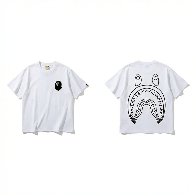 Bape Shark Series Simple White T-shirt