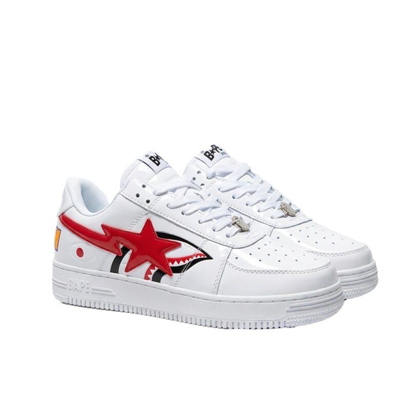 Bape Shark Series Trendy White Shoes