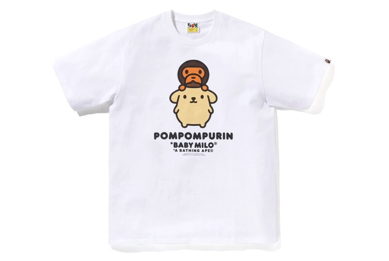 Bape x Pompompurin Co-branded Short-sleeve White