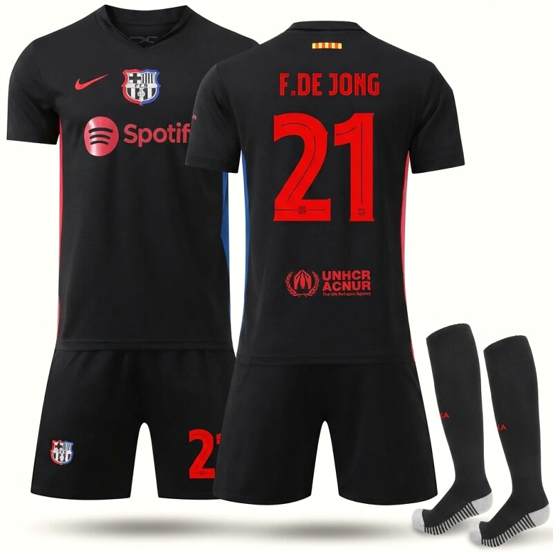 Barcelona De Jong series black jerseys