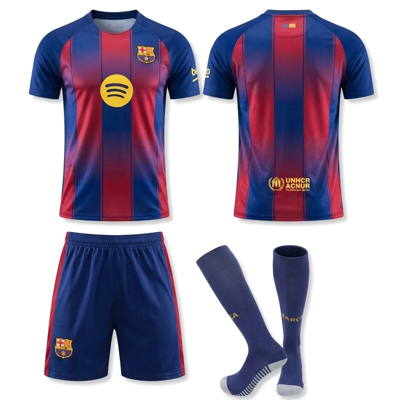 Barcelona red-blue gradient football uniform set