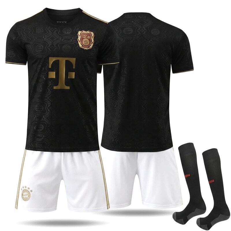 Bayern Munich black gold retro - style jersey