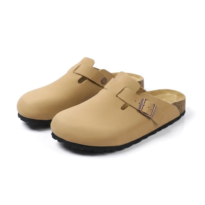 BIRKENSTOCK cork retro-style slippers