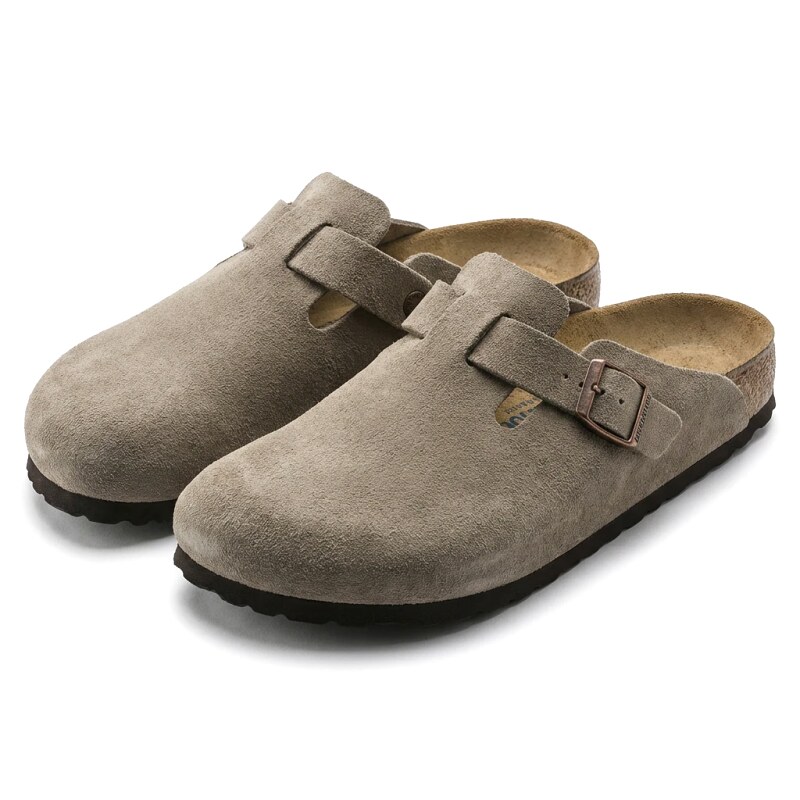 BIRKENSTOCK suede retro-style grey shoes