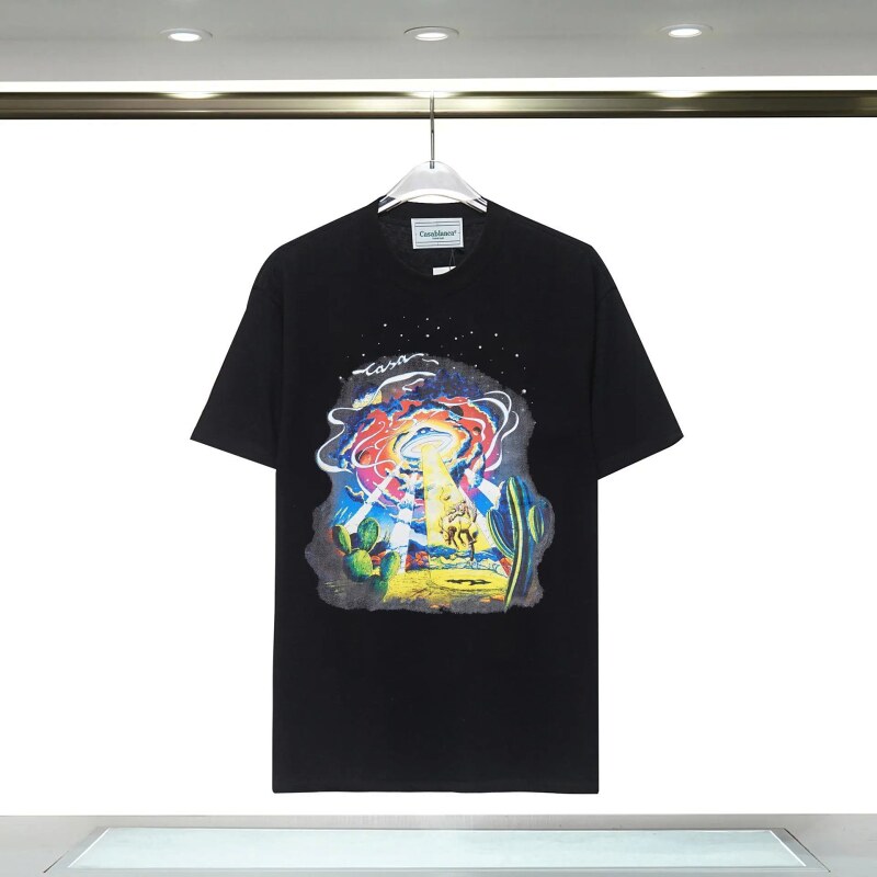 Black T-shirt with Casablanca starry sky print