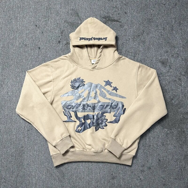 Broken Hearts Style H236 Skull Graphic Hoodie Active Casual