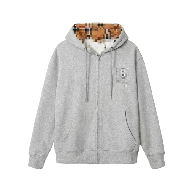 Burberry checkered casual grey hoodie